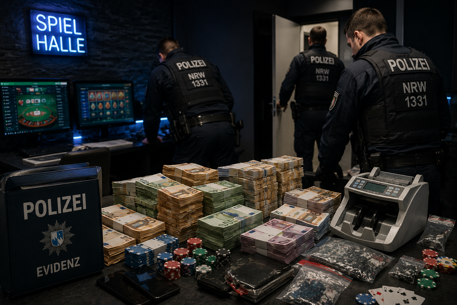 Frankfurt police seize six-figure cash sum in fresh illegal gambling raid despite earlier closure